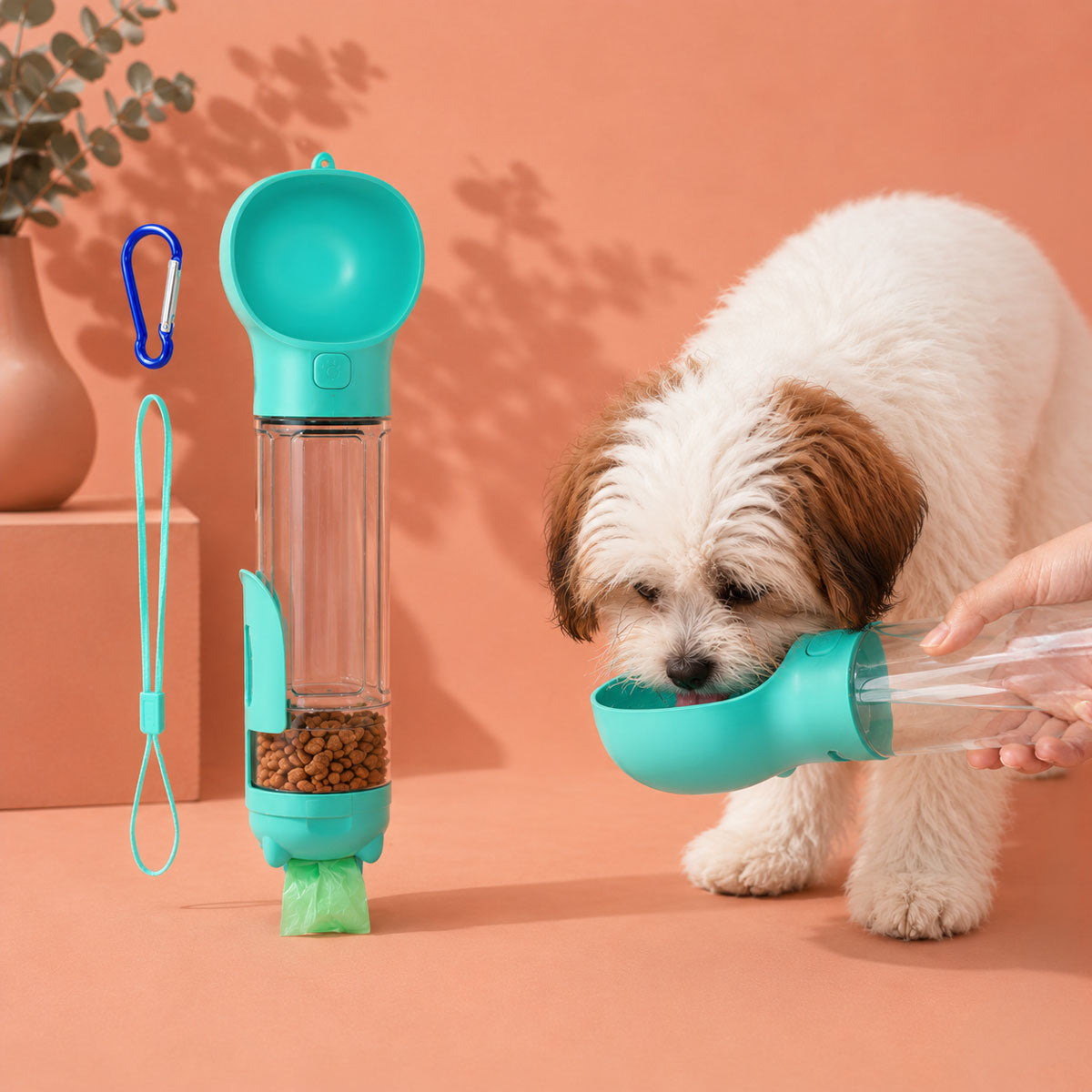 Bebedero portátil 3 en 1 para mascotas en paseos — UNIIK4U