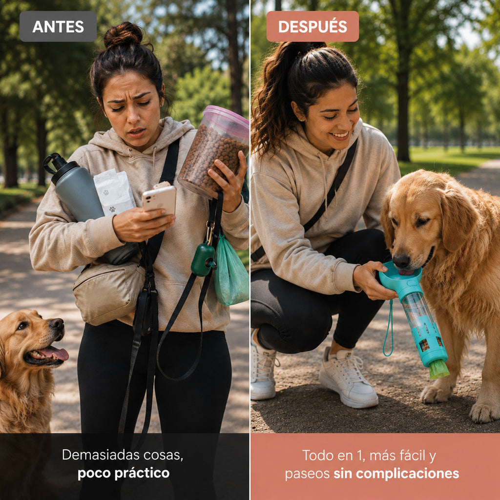 Bebedero portátil multifuncional para perros y gatos — UNIIK4U