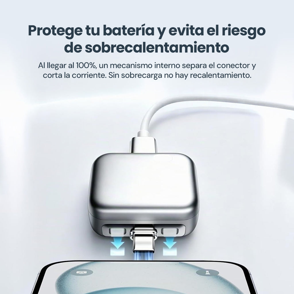Cargador Inteligente — Se desconecta solo al 100%