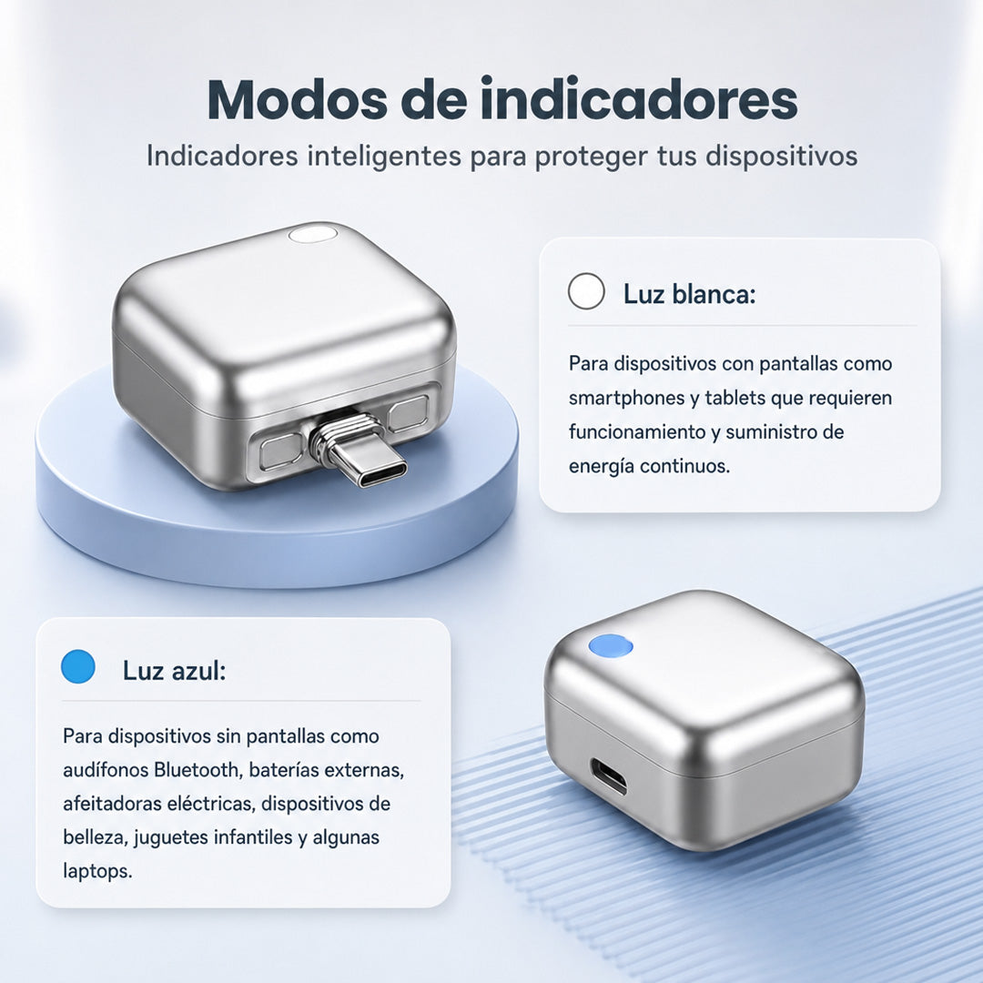 Cargador Inteligente — Se desconecta solo al 100%