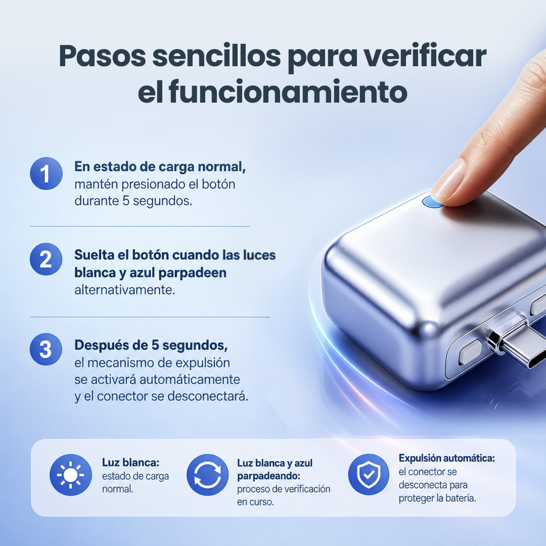 Cargador Inteligente — Se desconecta solo al 100%