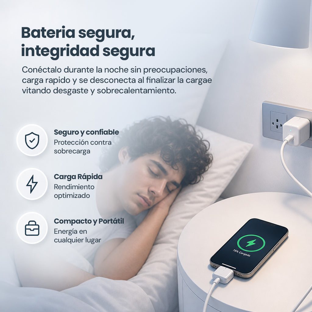 Cargador Inteligente — Se desconecta solo al 100%