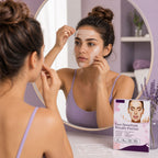 Parche antiarrugas de silicona médica aplicado en el rostro — UNIIK4U