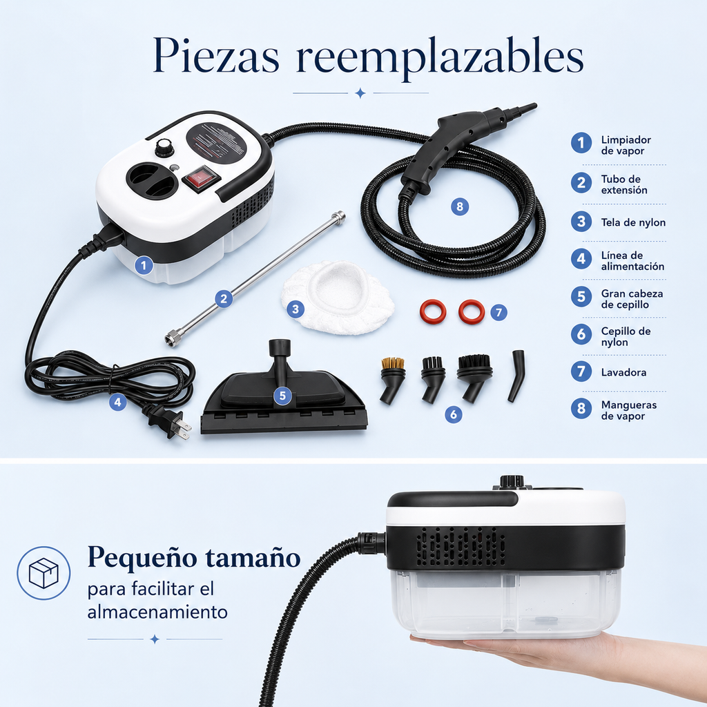 Vaporizador de alta presión en uso sobre superficies del hogar — UNIIK4U